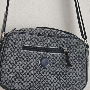 OKPTA BLACK AND GREY PURSE Medium AJUSTABLE STRAP Crossbody Bag